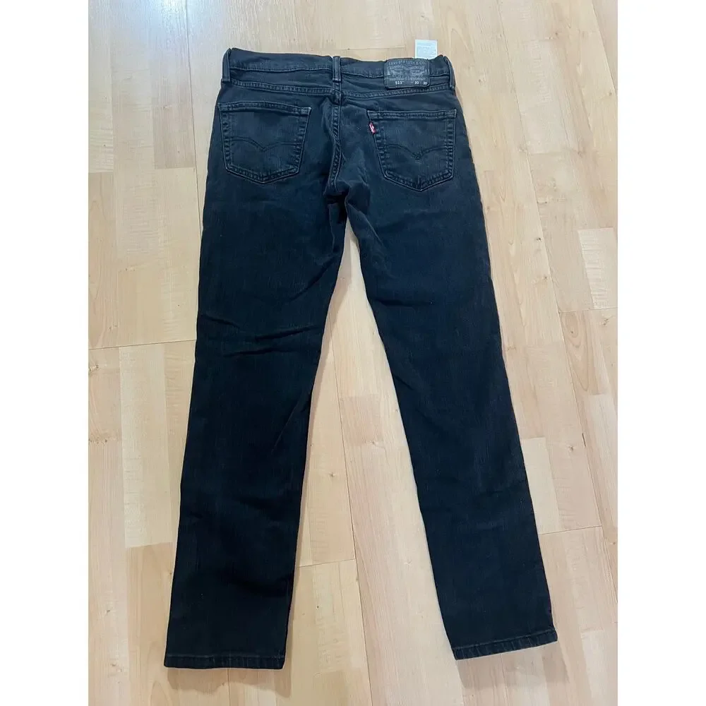 Levi Strauss & Co 511 Mens Slim Fit Black Denim Jeans Size 30x30